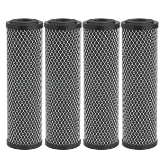 4 st Kolvattenfilter 10 tum Standard Helhus Kolomslag Sediment och Smak & Lukt Ersättningsfilter