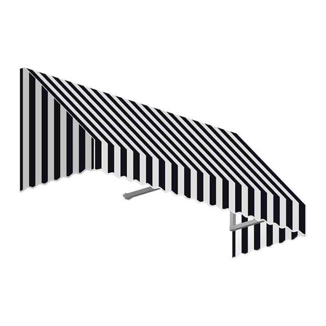 Awntech RF22-US-3KW Auvent de Fenêtre et d'Entrée San Francisco de 3,38 Pi, Noir et Blanc - 31 x 24 Po
