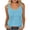 Blue, variant on Stichou Women's Tank Tops Summer Sleeveless Top Crew Neck Basic Pleated Loose Fit Casual Tunic Blouses White 2XL