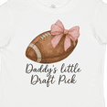 thumbnail image 4 of Inktastic Daddy's Little Draft Pick Football Pink Bow Boys or Girls Toddler T-Shirt, 4 of 5