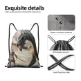 thumbnail image 4 of Saiise Swordsman Cool Dragon Pattern Sports Drawstring Backpack - String Swim Gym Bag with Wet Proof Pocket for Women&Men-Medium, 4 of 6