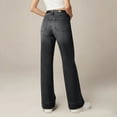 thumbnail image 4 of YIFUNIN Women's Slim Fit Slightly Flared Long Pants, Fashion Casual Jeans for Retro Style, Stretchy Comfortable Denim Trousers,Black S, 4 of 6