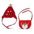 thumbnail image 1 of Gorro navideño para mascotas de tamaño pequeño para invierno, babero, toalla para Saliva, accesorios de decoración para fiestas y vacaciones, trajes para mascotas de interior, suministros tipo 2 Eigraketly PT000595-02, 1 of 7