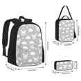 thumbnail image 4 of Naloa Rabbit And Cloud Print Large Capacity Backpack Lunch Bag Pencil Case Combination 3 Piece Set for Student, 4 of 8