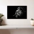 thumbnail image 2 of Elephant Stock Soulful Lion Head Wall Art - Horizontal Canvas Wall Art - Living Room Wall Decor - Animal Canvas - Black And Gray Decor - 12" x 8", 2 of 8