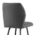 thumbnail image 5 of Tandy Gray Faux Leather and Black Metal 26" Counter Stool, 5 of 11