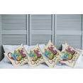 thumbnail image 6 of Ambesonne Retro Throw Pillow Cover 4 Pack, Music Graffiti Hip Hop, 16", Multicolor, 6 of 6