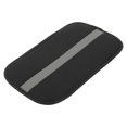 thumbnail image 1 of Funda de cojín para reposabrazos de automóvil Unique Bargains, antideslizante 12.20"x7.09" cubierta del asiento protector de cuero de microfibra negro, gris tapa de consola central, 1 of 1