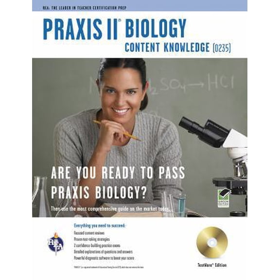 Pre-Owned Praxis II Biology 0235 w/CD-ROM (PRAXIS Teacher Certification Test Prep) (Paperback) 0738607746 9780738607740