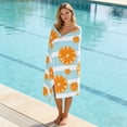 thumbnail image 5 of Cififendec Tropical Orange Bath Towel, Vibrant Oversized Travel Foldable Skin-Friendly Quick Dry Absorbent and Sandproof Beach Towel, Summer Essentials, 5 of 5