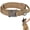 Brown, variant on mirlewaiy Tactical Dog Collar Leash Set, Adjustable Military Training Nylon Dog Collar with Controll Handle and Heavy Metal Buckle for Medium and Large Dogs,with Patches and Airtags Case