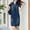 Dark Blue, variant on Buigttklop Dresses for Women 2024,Women'S Dress Short Sleeve Slim Lapel Distressed Dress Denim Dress