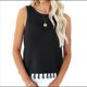 thumbnail image 2 of Suéter de Punto de Verano para Mujer, Camiseta Sin Mangas con Cuello Redondo de Crochet, Blusa Informal Sin Mangas con Aberturas Negro XL, 2 of 10