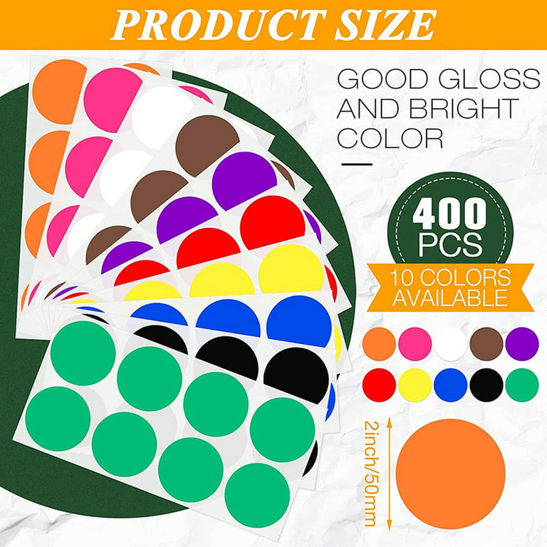 Small Color Coded Day of The Week Stickers - Bulk Pack - 7,000 Total  Adhesive Labels