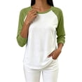thumbnail image 6 of yillto Long Sleeve for Women Shirts Lightweight Soft Basic Round Neck Casual Loose Tshirts Tops, 6 of 7