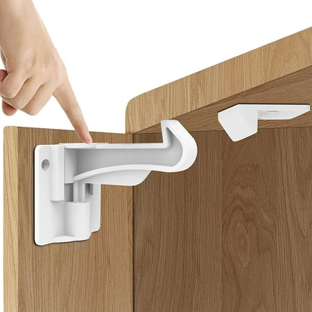 Upgraded Version 12 Pack Child Proof Cabinet Locks White Baby Safety Latches With Strong Adhesive Latch Lock For Kitchen Cabinets Cupboards Drawers Doors Countertop Overhangs No Drilling Canada Child Proof Cabinet Locks White Baby, Best Way To Lock Kitchen Cupboards
