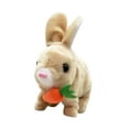 thumbnail image 4 of colcolo Electric Bunny Plush Toy Interactive Plush Rabbit Walking Party Favor with Sound Brown, 4 of 8