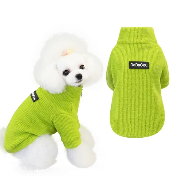 Pet Zipper Slim Fit Winter Thermal Sweater Cozy Knitted Clothing For Dogs Cats
