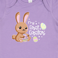 thumbnail image 4 of Inktastic My 1st Easter with Cute Brown Bunny and Easter Eggs Boys or Girls Baby Bodysuit, 4 of 5