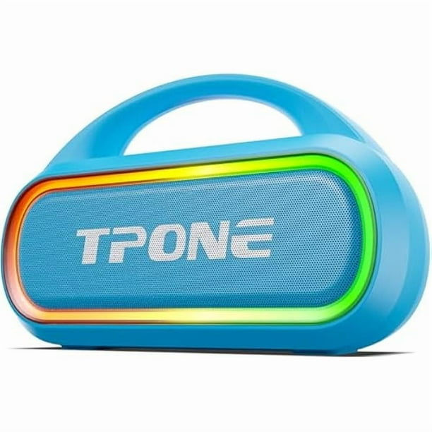 wonima11 Portable Bluetooth Speaker, 30W (Peak) Wireless Speaker for Outdoor Travel, 100ft Range, Multi-Colors Rhythm Lights, TWS Pairing, BT5.3, for Home/Party/Outdoor/Beach (Sky Blue)