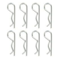 Uxcell 8 Pcs Hitch Pin Clip, 4mm x 75mm R Clips 304 Stainless Steel Retaining Wire Hair Pins Cotter Pin Assortment Kit Clips for Trailer Tractors Mower Carts Truck Pin Clip, Silver