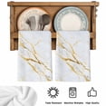 thumbnail image 5 of Marble White Gold Kitchen Towels Set of 1, Modern Marbles Geometric Absorbent Dish Towels for Kitchen, Microfiber Hand Towel, Quick Drying Tea Towel for Cleaning Decorative Dishcloths, 5 of 7