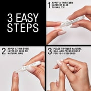 Salon Perfect Artificial Fake Press-On Nails, 346 Viral Nail Edit, Lemon, Medium Almond, File and Glue Included, 30 Nails