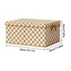 thumbnail image 3 of Caja de almacenamiento de ropa con marco de acero cuadrado, cubierta de tela, marrón y blanco, 3 of 5