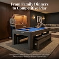 thumbnail image 3 of Hathaway Newport 7-ft Pool Table Combo Set with Benches - Rustic Gray Finish, 3 of 7