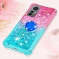 thumbnail image 6 of Clear Case for Xiaomi 12 Lite (Not Xiaomi 12) with Kickstand for Girls Women, Floating Liquid Holographic Sparkle Glitter Case Bling Gradient Quicksand Cover for Xiaomi 12 Lite JB Powder Blue, 6 of 14
