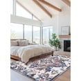 thumbnail image 2 of Boho Ethnic Style Area Rug for Bedroom 2.7x5 Ft Retro Leaves Texture Super Soft fuzzy Throw Rug Non-Slip Fluffy Plush Indoor Floor Carpet for Living Room Nursery Home Decor, 2 of 8