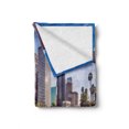 thumbnail image 2 of Travel Soft Flannel Fleece Blanket, Downtown Cityscape of Los Angeles California USA Avenue Buildings Palms Print, Cozy Plush for Indoor and Outdoor Use, 60" x 80", Blue Grey Green, by Ambesonne, 2 of 6