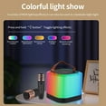 thumbnail image 4 of Karaoke Mini Karaoke Machine Wireless Microphone and Speaker Set with 2 Microphone Rechargeable LED Color Light Handheld Mic Karaoke Speaker Gifts for Birthday Party Desktop, 4 of 7