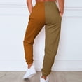 thumbnail image 4 of Hfyihgf Womens Color Block Y2k Baggy Sweatpants Drawstring High Waist Joggers Pants Trendy Relaxed Fit Trousers with Pockets(Brown,3XL), 4 of 8