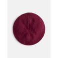 thumbnail image 2 of Scenario Women's Knit Beret, Burgundy, 2 of 3