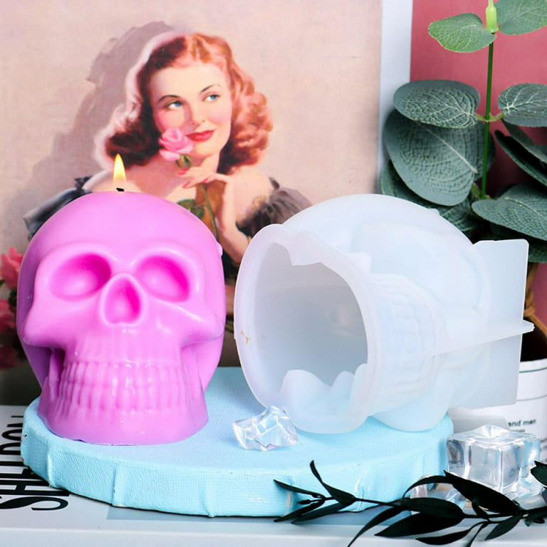 Skull Mold - Candle Making Molds Creative Skull Silicone Molds for Epoxy  Resin,Candle Silicone Mold 3D Skull Resin Molds DIY Craft Resin Mold for