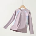 thumbnail image 3 of OGLCCG Girls Long Sleeve Athletic Shirts Kids Crewneck Quick Dry Workout Yoga Tops Basic Loose Fit Sport Performance Tees Activewear 5-15 Years, 3 of 5