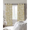 thumbnail image 3 of Yellow Flowers Blackout Curtains 90 Inches Long for Bedroom, Country Pastoral Floral Leaves Vines Thermal Insulated Room Darkening Black Out Window Curtain Panels Grommet Drapes for Living Room, 3 of 8
