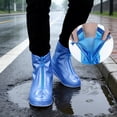 thumbnail image 3 of bestolf Waterproof Reusable Shoe Covers Rain Shoe Covers Shoe Protectors with Zipper And Drawstring for Men Women Rain Snow Mud Protection (White XL), 3 of 8