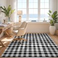 thumbnail image 3 of Design&I 6'x9' Washable Area Rug Plaid Gingham Checkered Featuring Uniform Motifs Layered for Living Room, Family Indoor, Oversized Skid-Resistant, 3 of 7