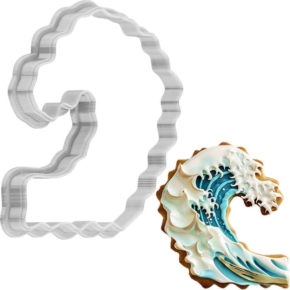 Wave Cookie Cutter 4 Inch Made in USA by WONDERTORY
