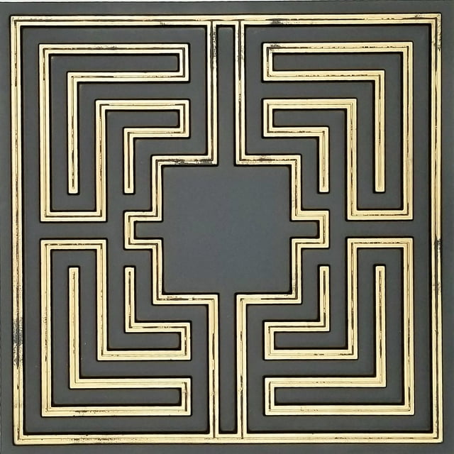 Couverture de 192 Pi2, Lot de 48 Carreaux Décoratifs en Faux Étain pour Plafond