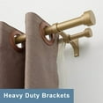 thumbnail image 3 of Heavy Duty Double Curtain Rods with Cylindrical Cap Finials - 36 to 72' Telescoping Rods, 1 Inch and 5/8 Inch Diameter, Light Gold, 3 of 13
