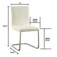 thumbnail image 4 of Modern White Padded / 2 Side Chairs for Dining Space, 4 of 5