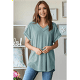 thumbnail image 5 of Women's Short Sleeve Knit Top Green XL, 5 of 6