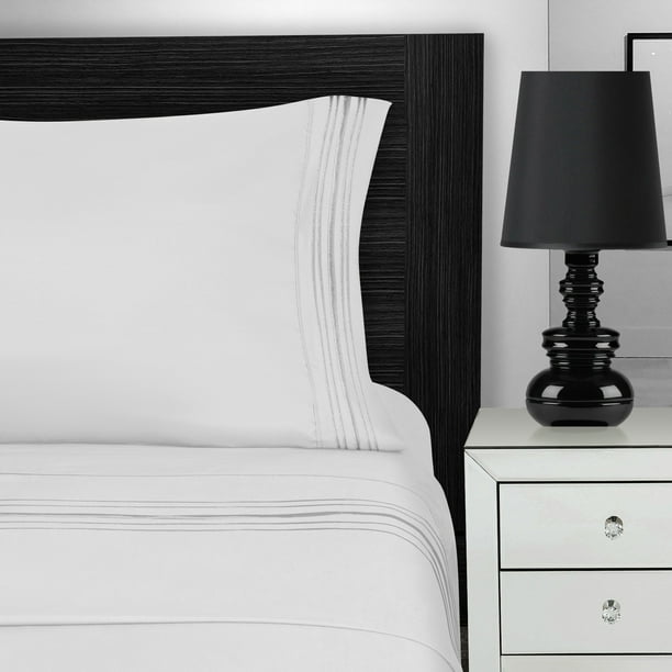 3000 Thread Count Embroidered Microfiber Deep Pocket Sheets