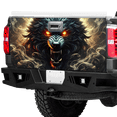 thumbnail image 2 of Lotusprinthandmade Wolf Graphic Tailgate Wrap 24" x 58", Wolf US Truck Tailgate Sticker Decal Wrap, 2 of 5