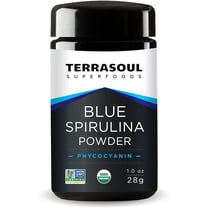 Terrasoul Superfoods Organic Blue Spirulina Powder (in Miron Glass Jar), Phycocyanin, 1 oz (28 g)