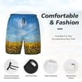 thumbnail image 5 of Fotbe Blooming Sunflower Field Men’s Swim Trunks Quick Dry Swim Shorts Board Shorts with Mesh Lining-Small, 5 of 9
