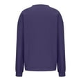 thumbnail image 4 of Horkkom Sweatshirt for Women Plus Size Crew Neck Oversized Sweatshirt Soft Corduroy Loose Pullover Sweatshirts Purple M, 4 of 5